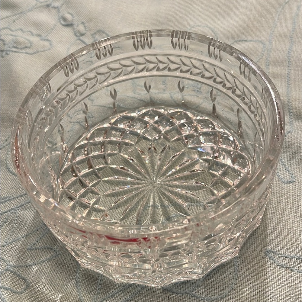 Elegant Bombay Crystal  Glass Bowl signed